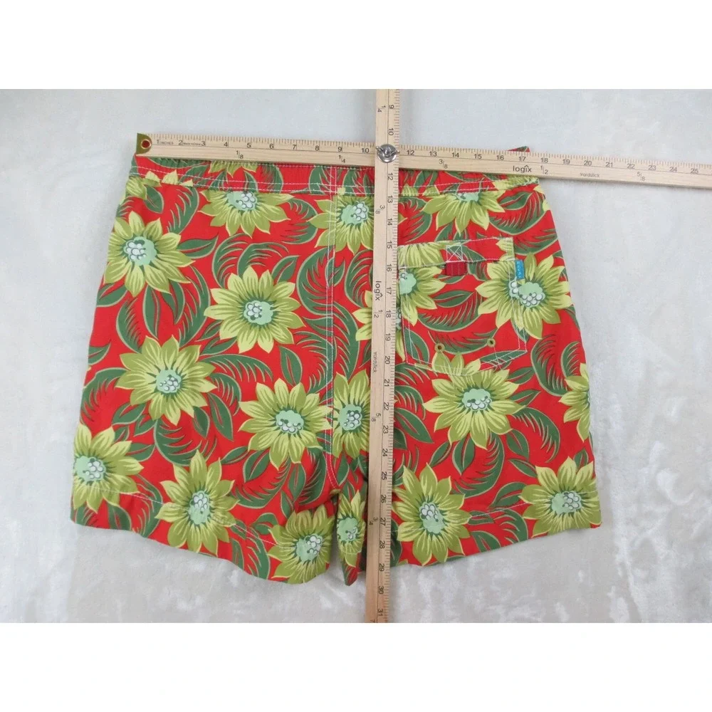 Tommy‎ Bahama Swim Trunks Mens Small Orange Floral Board Shorts Bathing Suit